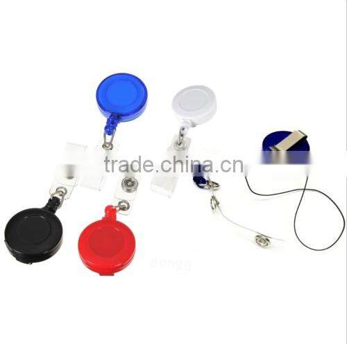 BADGE REEL - RETRACTABLE RECOIL YOYO SKI PASS ID CARD HOLDER KEY CHAIN CARABINER