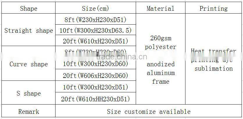8ft & 10ft aluminum frame portable background stands, tension fabric display stand
