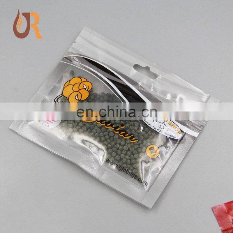 zip lock plastic fishing worm bags with vivid printed
