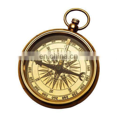vintage brass compass