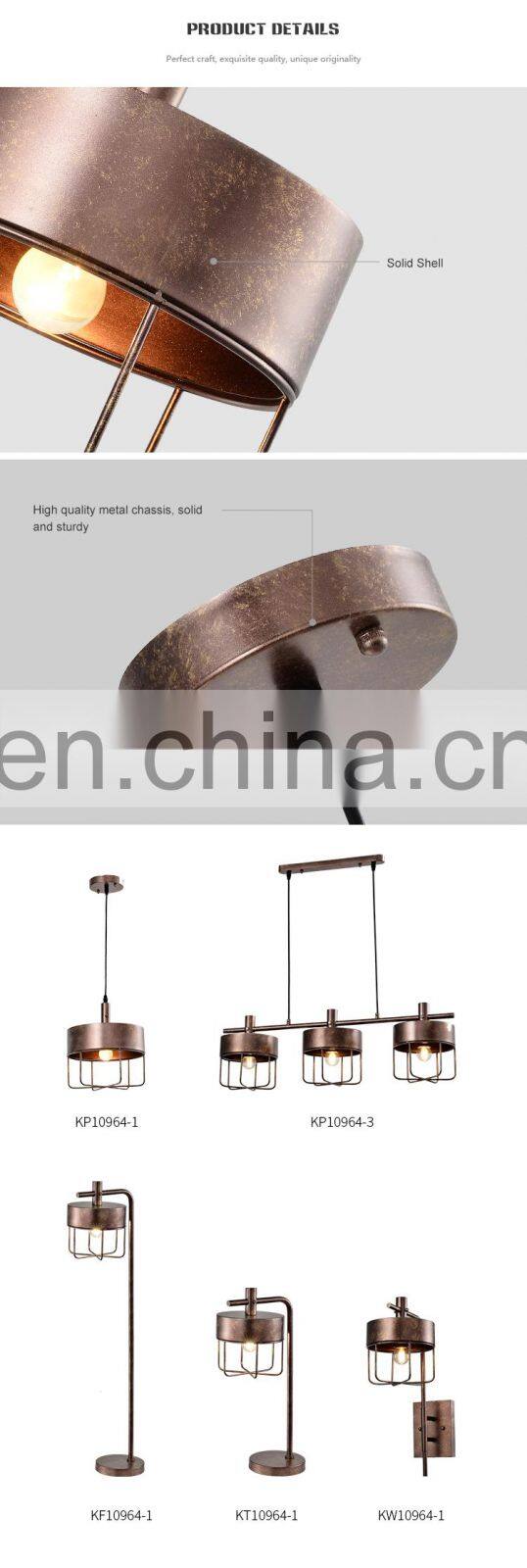 HUAYI New Design Vintage Style Iron Indoor 5W 15W Living Room Kitchen Hanging LED Pendant Light