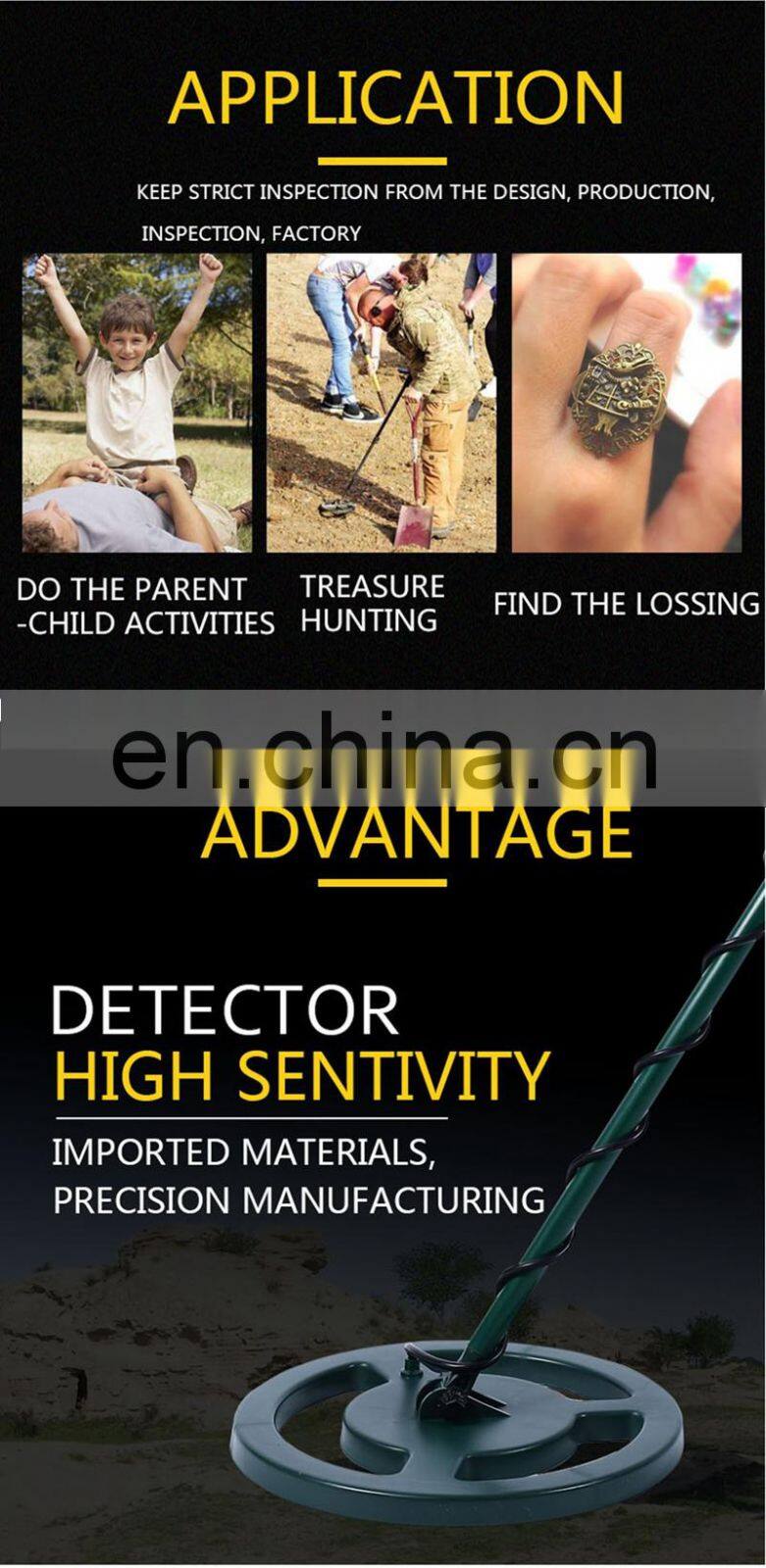 GS-6000 Mini Underground Metal Detector Treasure Machine w/Headphone Max Depth 8.5m LED Screen