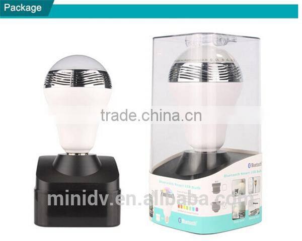 Perfect Combination Bluetooth 4.0+EDR Bluetooth LED Bulb Color-changing Plus Bluetooth Speaker Music-playing Via Smartphone APP