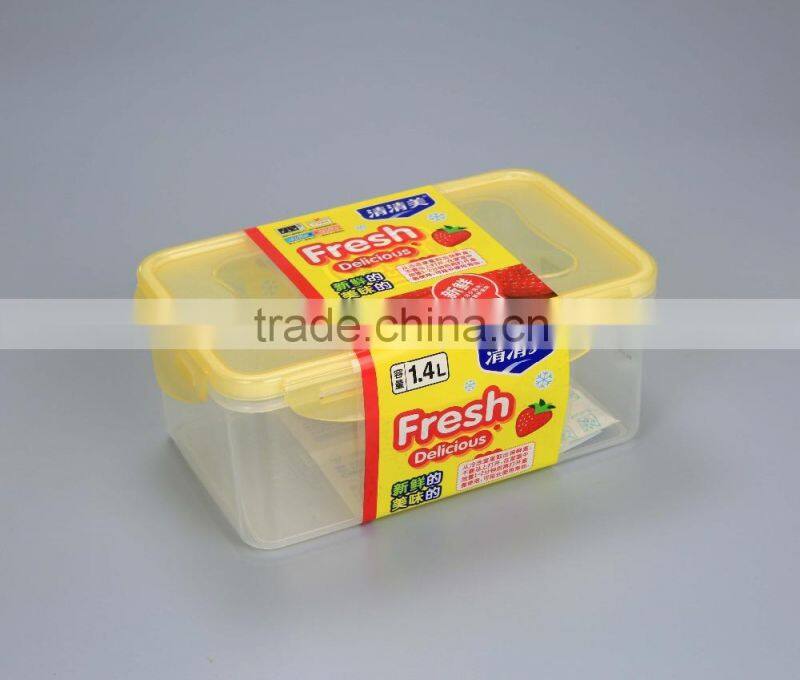 Hot Selling airtight Square Plastic Microwave Lunch Box with cutlery