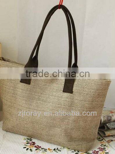 china wholesale new jute storage bag has hand friendly bags woman handbag shopping jute product material jute shopping bag