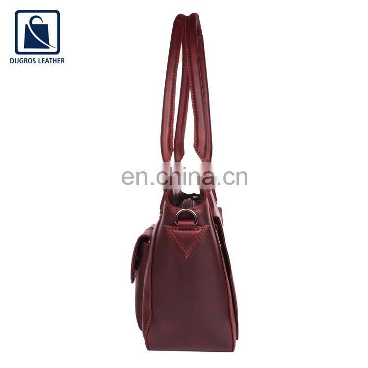 Anthracite Fitting Eye Catching Design Premium Luxury Stylish Look Women Genuine Leather Satchel Bag at Best Price