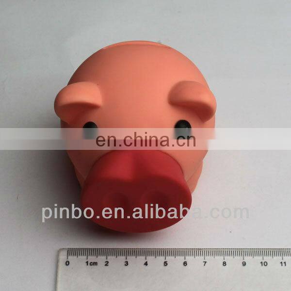 Cheap Unbreakable Wholesale Custom PVC Pig Shaped Money Saving Box Plastic Piggy Bank