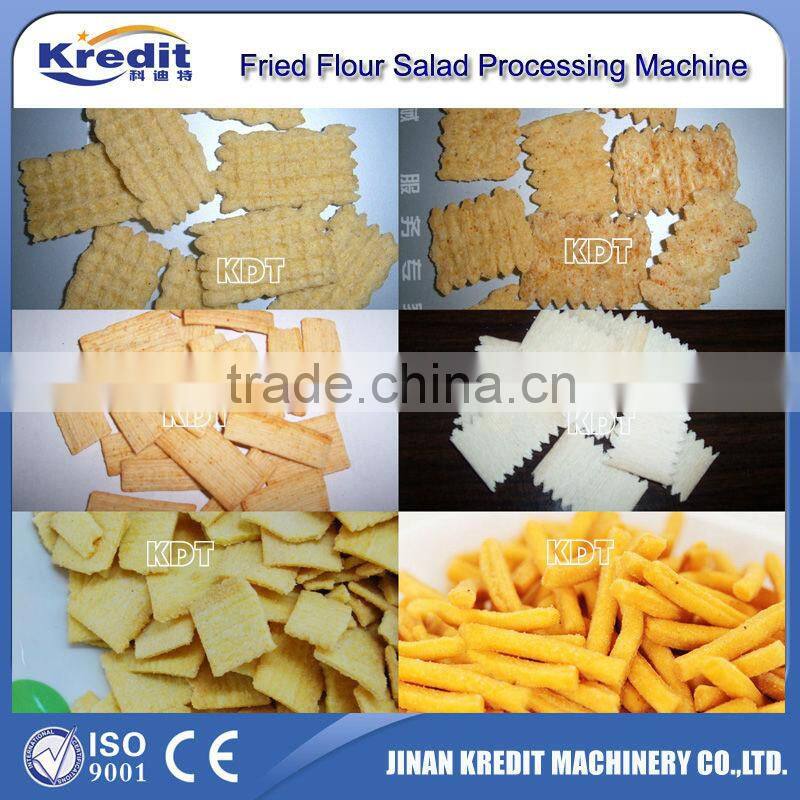 Extruded fried pellet food processing line