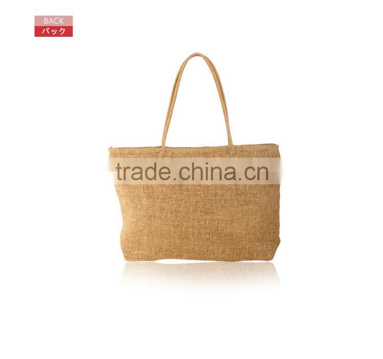High quality linen tote bag lady shopping bag