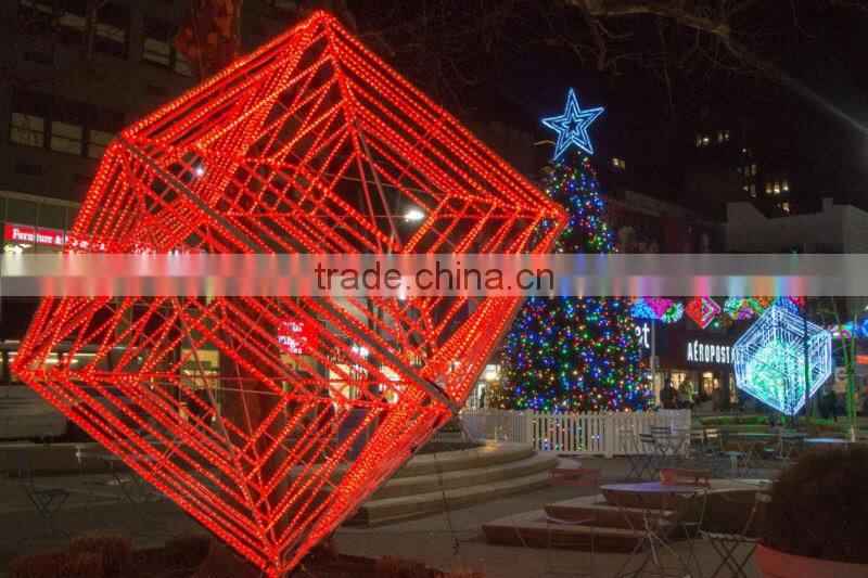 Outdoor LED lights winding square christmas decorations
