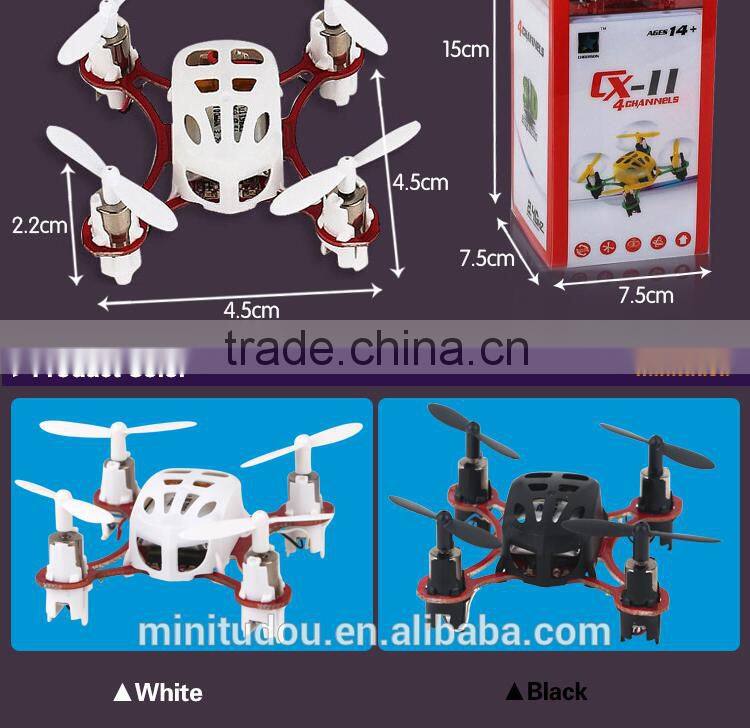 4 channel with 6 Axis gyro MINI drone with 3D stunt function CX-11 world smallest drone