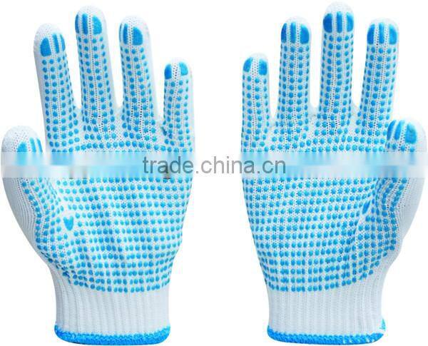factory use cotton knitted gloves work gloves pvc dots