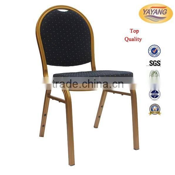 Hot furniture aluminum frame stacking gold cheaper banquet chair for sale