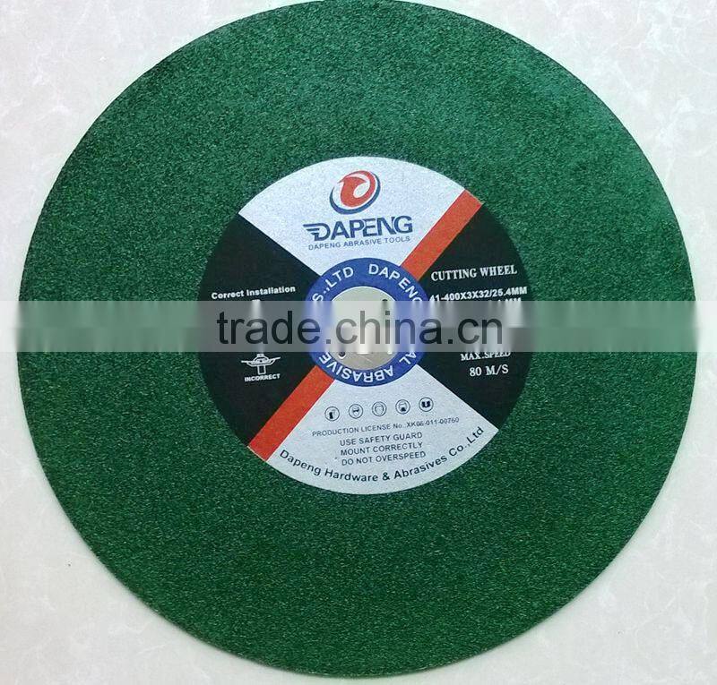 Hot sale 405mm steel cutting disc/wheel with ISO9001