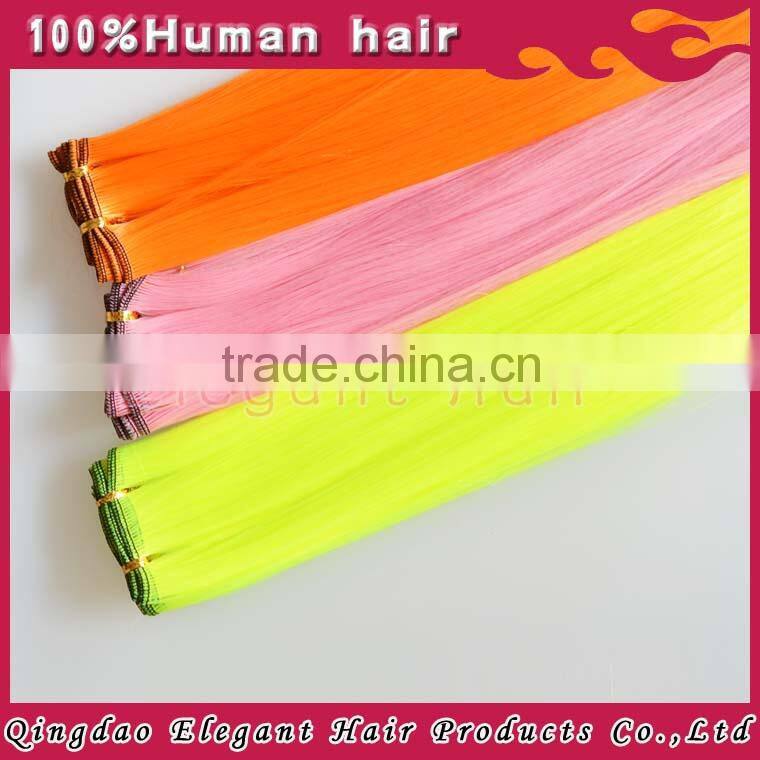 2014 New Full Cuticle Beautiful Colors Qingdao Synthetic Hair weft