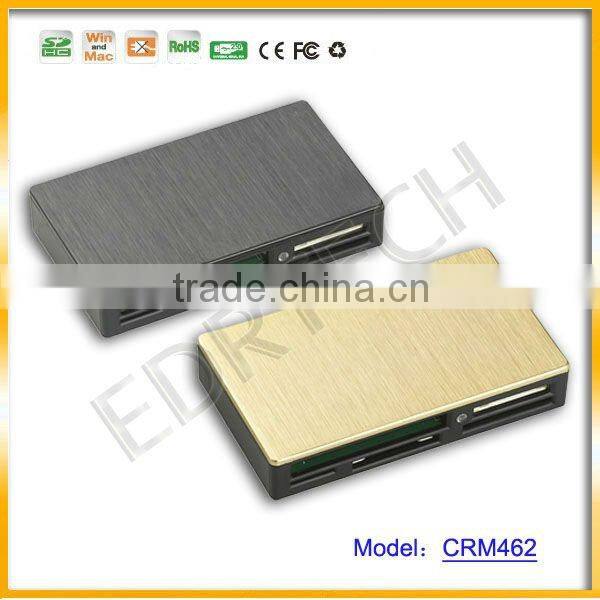 Simple design usb 2.0 multi in 1 card reader Aluminum cover