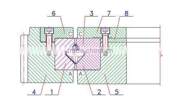 Cross Tapered Roller Bearing JXR652050 (310x425x45mm) for CNC vertical lathe Turntable