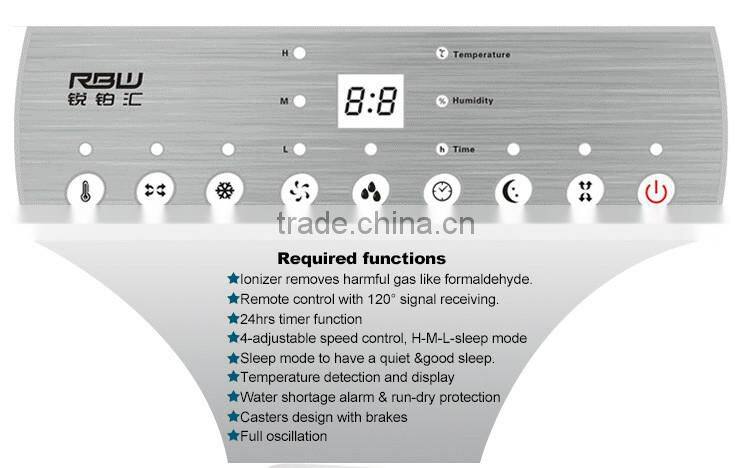 General 3 fan speeds remote control 30L large water tank evaporative room air cooler