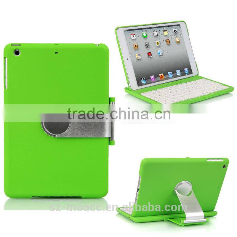 For iPad mini 2 Bluetooth Keyboard Case Cover with Stand and 360 Degree Rotating, bluetooth keyboard case for ipad mini 2