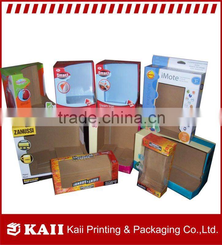 colorful corrugated paper box packaging with printing machine