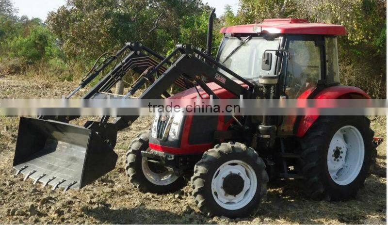 tray-style arrester QLN 55hp 4wd farm wheeled traktor(farm implements are available)