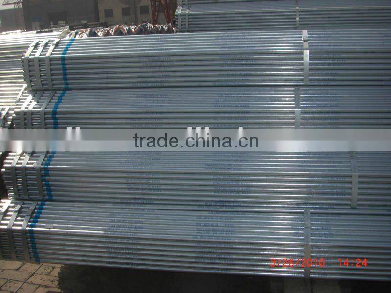 BS 1387 Q235 hot dipped galvanized steel pipe