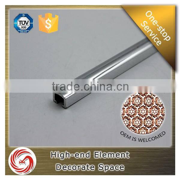 Silver aluminum wall ceramic listello /u shape tile trim