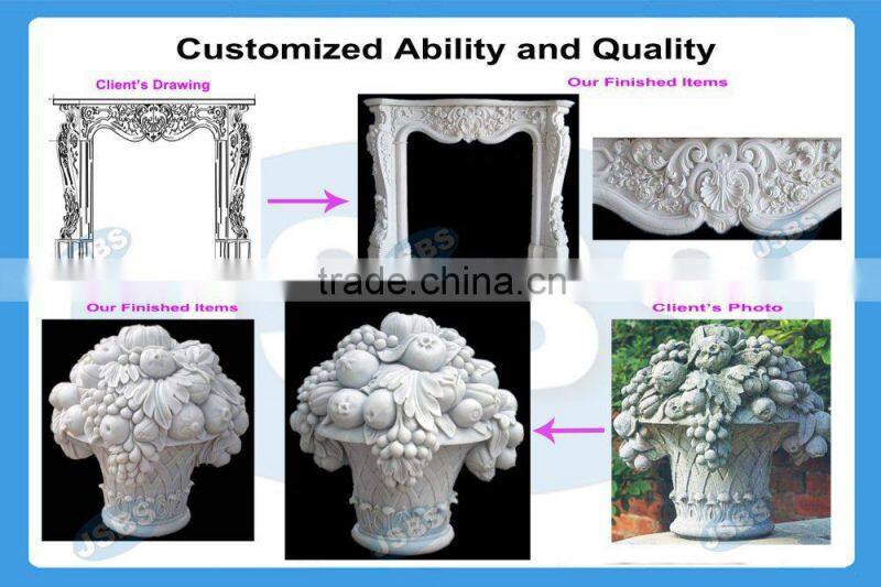 hand carved white marble front door framing