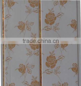 Trinidad 10'' middel groove plastic ceiling with shine gold strip G131