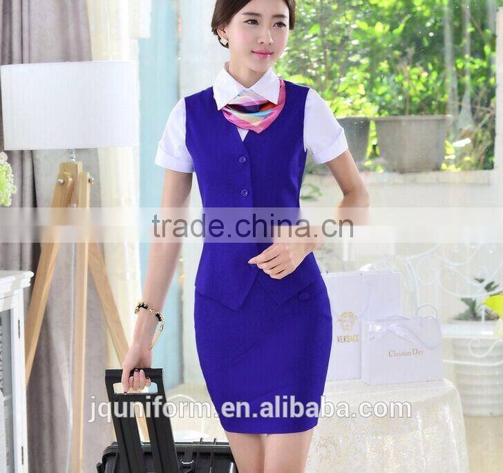 Custom New Arrival Hot Elegant Nice Design Long Style Stewardess Uniform Wholesale
