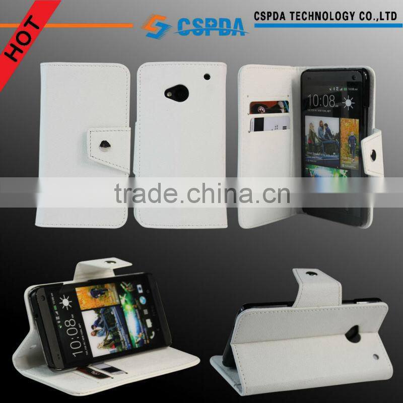 2013 New Arrival stylish Wallet Leather Case for HTC ONE M7