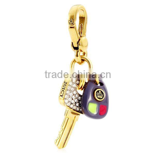 Snow house keychain rhinestone enamel snow house keyring