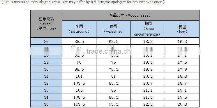 2015 latest ladies fashion design heavy stitching thick thread sewing jean Hottest women denim jeans wholesale made in china