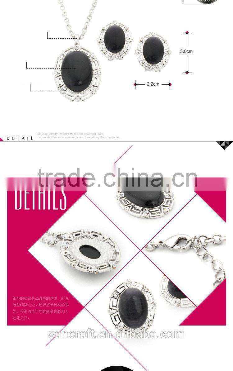high end fashion wholesale indian black opal jewelry for lady