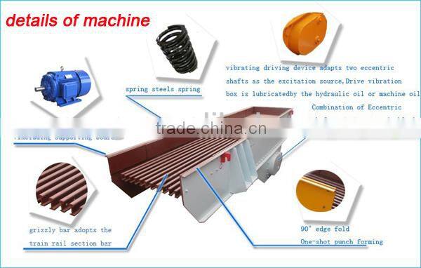 Stone vibrating feeder widely used in stone production line