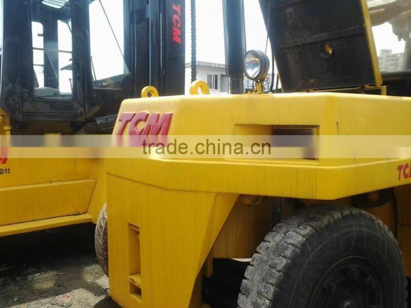 Used condition diesel engine TCM 15t forklift second hand TCM automatic transmission 15t forklift lifter for sale in shanghai