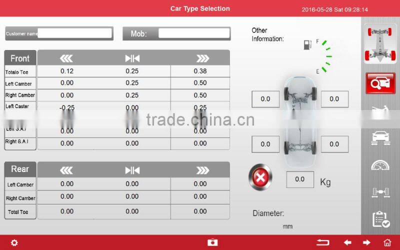 3D wheel alignment machine price for wheel positioning function