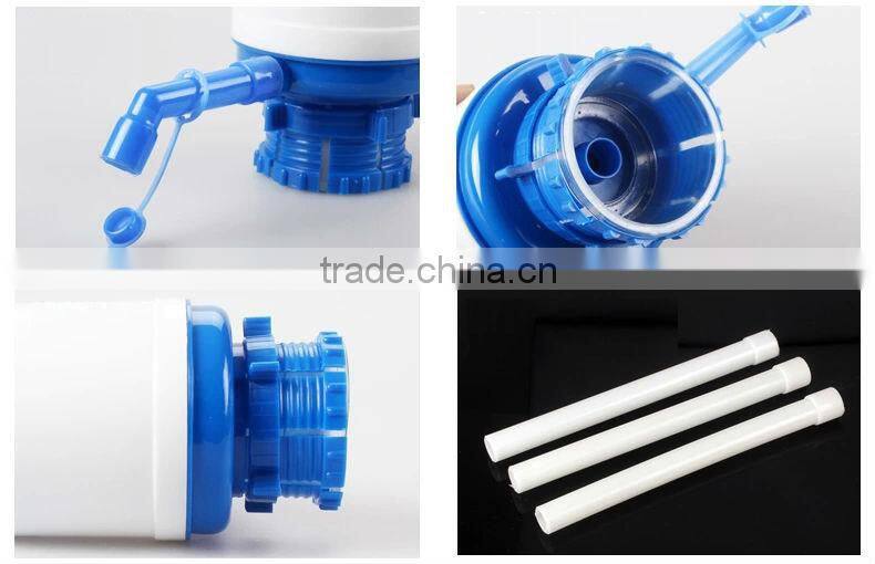 Portable manual water pump for bottled water