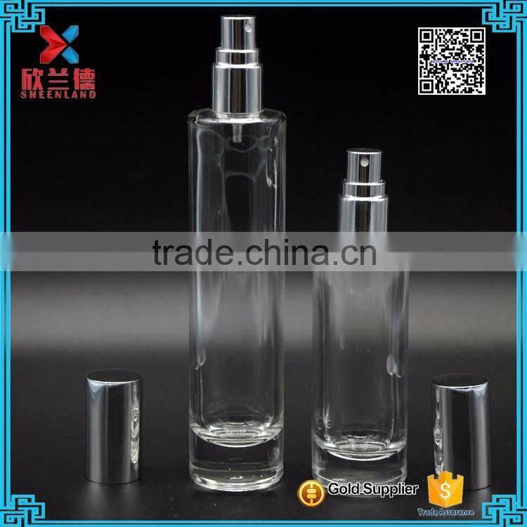 35ml 55 m straigfht cylinder shape glass perfume twist off bottle with aluminum cap
