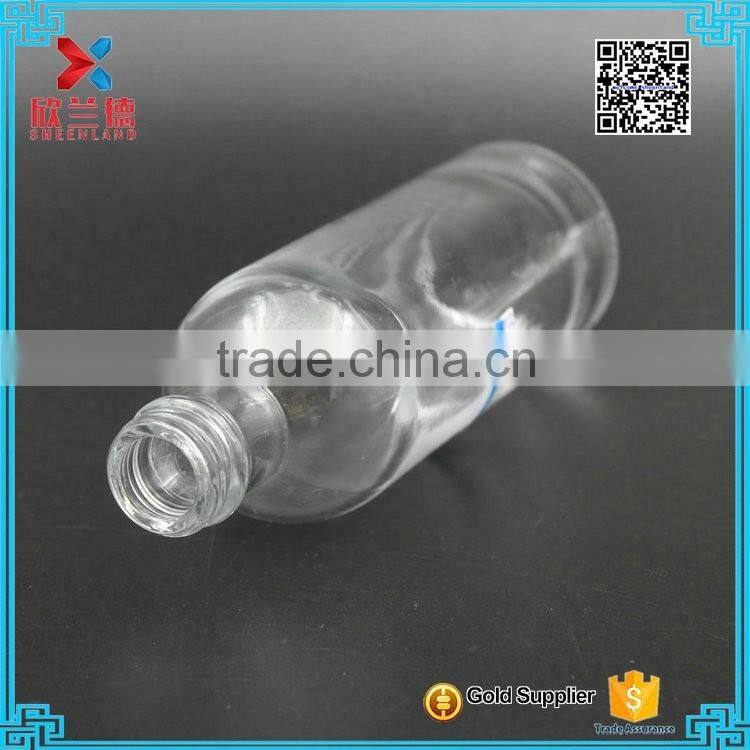 wholesale 200ml unique clear round glass wine bottle/small bottles