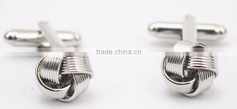 China Factory Make Brass Metal Knot Cufflinks