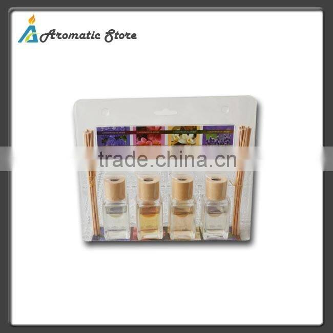 wholesale Set of 4 glass bottle Reed diffuser