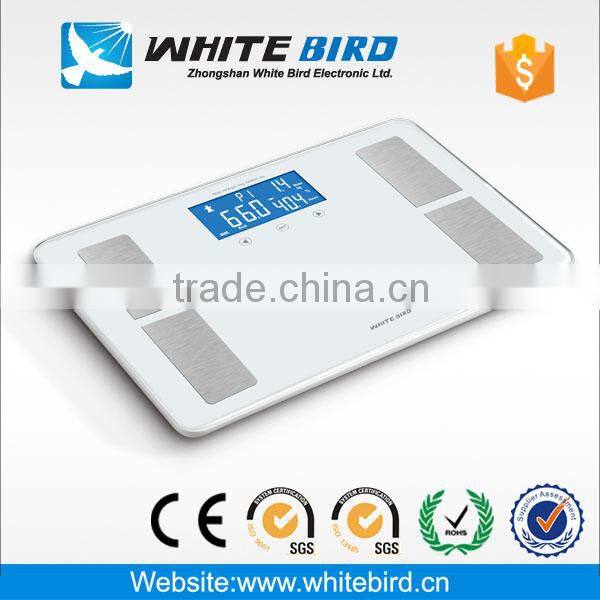 150kg LCD electronic digital tempered glass body fat analyzer scale