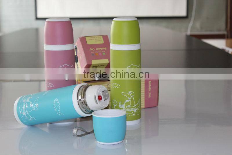 double wall stainless steel plastic thermos vacuum mug