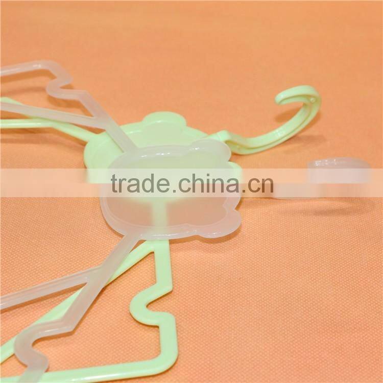 Colored plastic kids frock clothes hanger kids clothes hanger