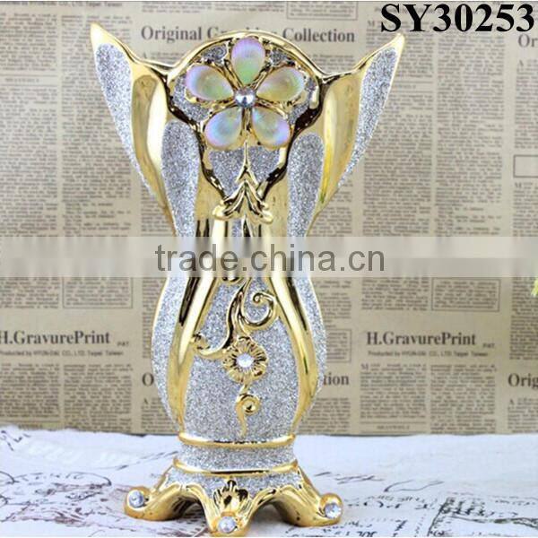 2015 galvanized new design ceramic vase