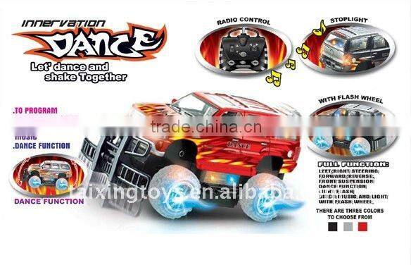 funny red mini 5CH rc car with light