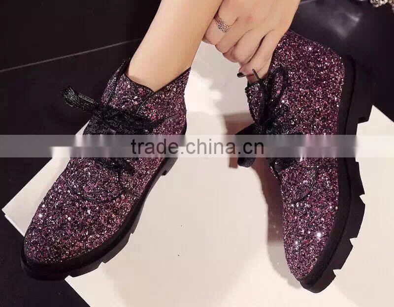2016 new design shining lace glitter PU synthetic leather