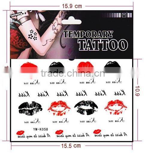2015 fashion temporary finger free tattoo sticker