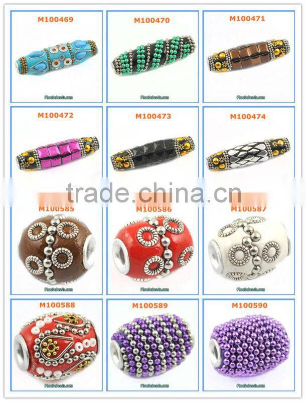 Wholesale Fashion Round Black Indonesia Clay Beads PCB-M100579